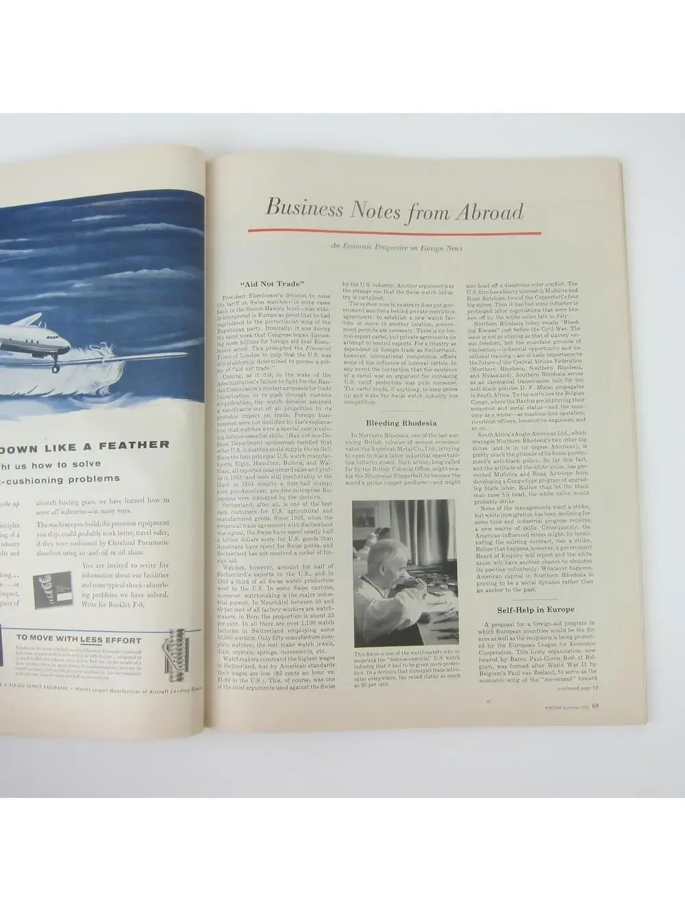Vintage FORTUNE Magazine September 1954 Ford, Delaware River, General Foods